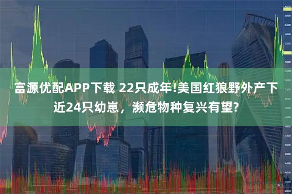 富源优配APP下载 22只成年!美国红狼野外产下近24只幼崽，濒危物种复兴有望?